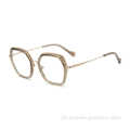 Hot Sell Full Full Rim Metal Temple Design Eyeglasses